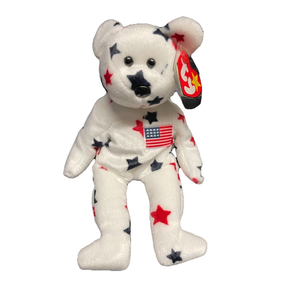 Ty Beanie Baby Glory - MWMT Bear 1997 Patriotic